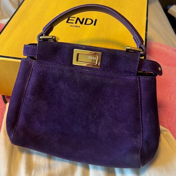 Fendi Peakaboo Handbag - Purple Suede - Picture 4 of 10